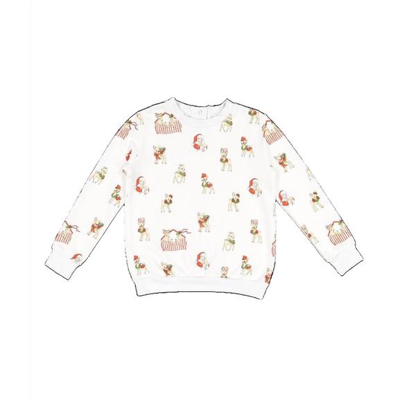 NEW SAL & PIMENTA boy's letters to santa sweatshirt in white - Picture 1 of 2
